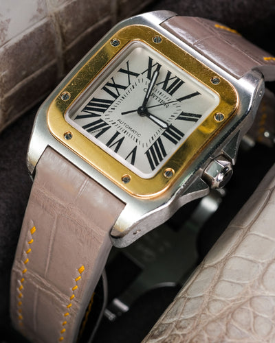 Bespoke Watch Strap In Grey Crocodile