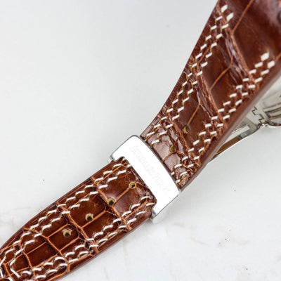 Bespoke Watch Strap in Brown Crocodile