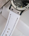 Bespoke Watch Strap in White Crocodile