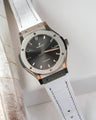 Bespoke Watch Strap in White Crocodile