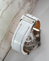 Bespoke Watch Strap in White Crocodile