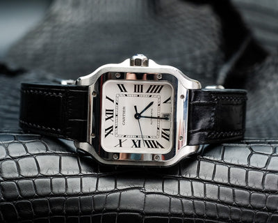 Bespoke Watch Strap in Black Crocodile