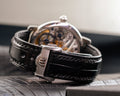 Bespoke Watch Strap in Black Crocodile