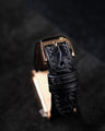 Bespoke Watch Strap In Black Crocodile