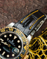 Bespoke Watch Strap in Black Crocodile