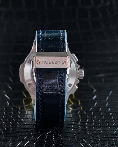 Bespoke Watch Strap in Peacock Blue Crocodile