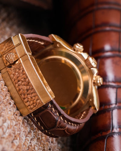 Bespoke Watch Strap in Chocolate Brown Crocodile