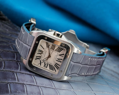 Bespoke Watch Strap in Ombre Dull Crocodile