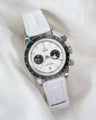 Bespoke Watch Strap in White Crocodile