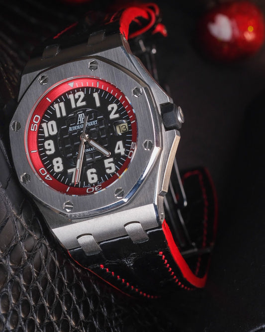 Bespoke Watch Strap in Black Crocodile