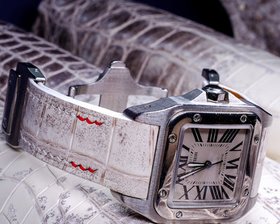 Bespoke Watch Strap in Natural Himalayan Crocodile