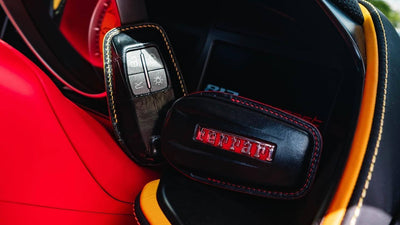 Bespoke Key Fob Covers in Black Crocodile & Black Nappa