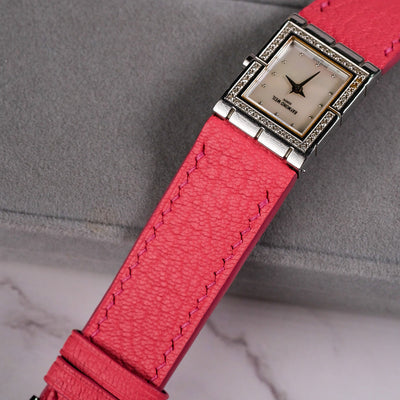Bespoke Watch Strap in Sakura Pink Chèvre