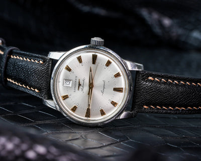 Bespoke Watch Strap in Black Chèvre