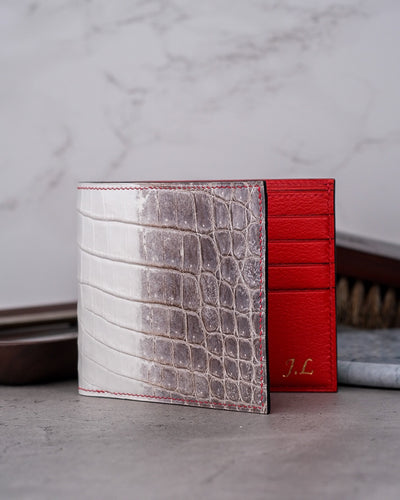 Bespoke Bifold Wallet in Natural Himalayan Crocodile
