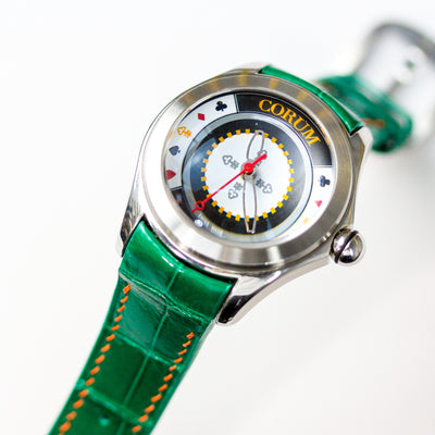 Bespoke Watch Strap in Emerald Green Crocodile