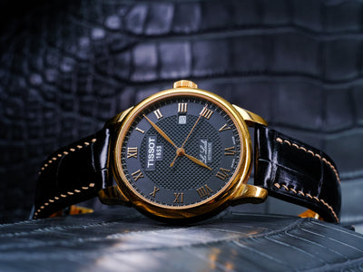 Bespoke Watch Strap in Black Crocodile