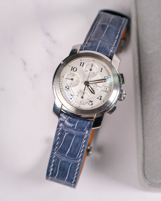 Bespoke Watch Strap in Icy Blue Crocodile