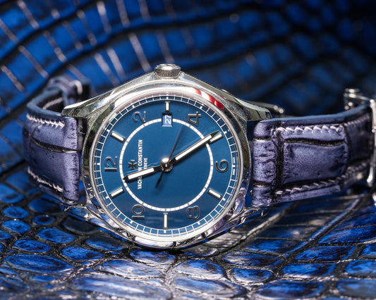 Bespoke Watch Strap in Grey Rubbed Off Crocodile