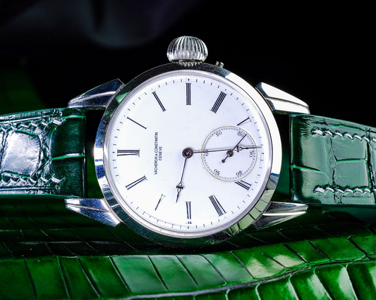 Bespoke Watch Strap in Hunter Green Crocodile