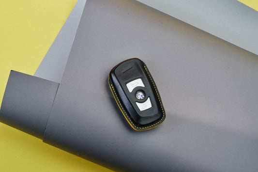 Bespoke Key Fob Cover in Black Nappa