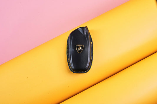 Bespoke Key Fob Cover in Black Nappa