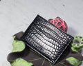 Bespoke Card Holder In Black Crocodile