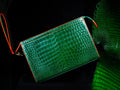 Bespoke Clutch Bag in Pine Green Crocodile