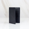 Bespoke Card Holder In Black Chèvre