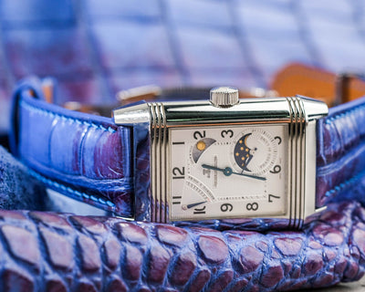 Bespoke Watch Strap in Electric Blue Himalayan Crocodile