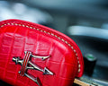 Bespoke Key Fob Cover in Ferrari Red Crocodile