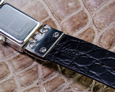 Bespoke Watch Strap in Black Chevre