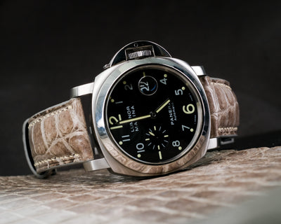 Bespoke Watch Strap in Grey Himalayan Crocodile