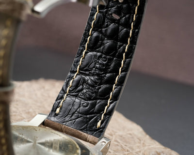 Bespoke Watch Strap in Grey Himalayan Crocodile