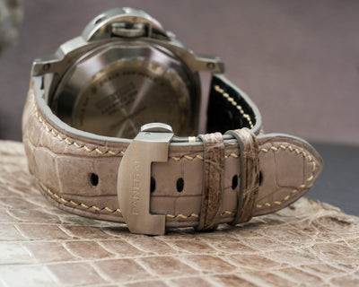 Bespoke Watch Strap in Grey Himalayan Crocodile