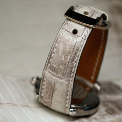Bespoke Watch Strap in Natural Himalayan Crocodile