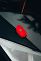 Bespoke Key Fob Cover in Ferrari Red Crocodile