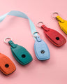 Bespoke Key Fob Cover in Baby Blue Nappa