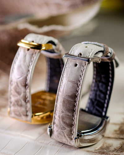 Bespoke Watch Strap in Natural Himalayan Crocodile