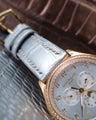 Bespoke Watch Strap in Metallic Silver Alligator