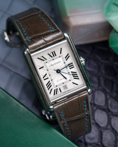 Bespoke Watch Strap in Juniper Green Alligator