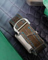 Bespoke Watch Strap in Juniper Green Alligator