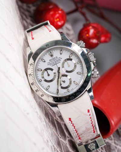 Bespoke Watch Strap in Natural Himalayan Crocodile