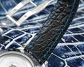 Bespoke Watch Strap in Tainted Blue Snowflake Crocodile