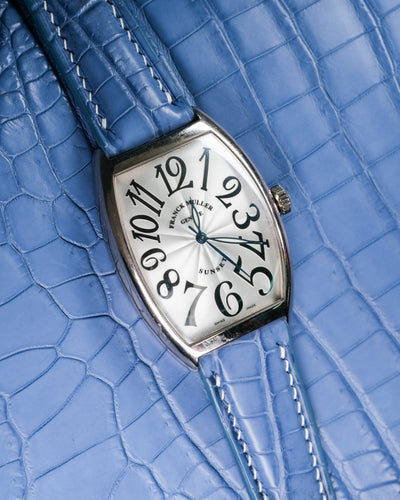 Bespoke Watch Strap in Baby Blue Himalayan Crocodile