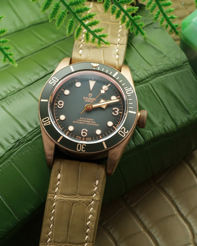 Bespoke Watch Strap in Juniper Green Alligator