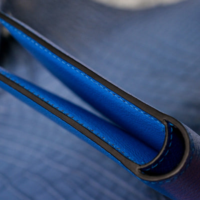 Bespoke Bifold Wallet in Royal Blue Chèvre