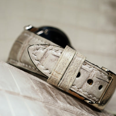 Bespoke Watch Strap in Natural Himalayan Crocodile