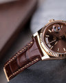Bespoke Watch Strap in Chocolate Brown Crocodile