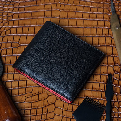 Bespoke Bifold Wallet in Black Chevre